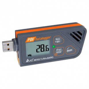 衡欣AZ88163温湿度气压记录仪USB冷链运输医药导出PDF/Excel
