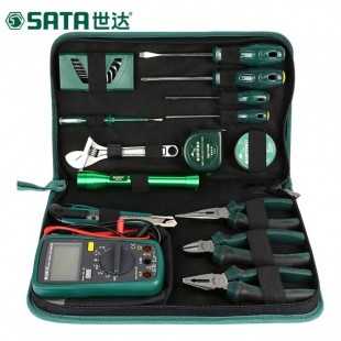世达工具手动工具套装电工常用21件组套家用电讯工具包组合03790